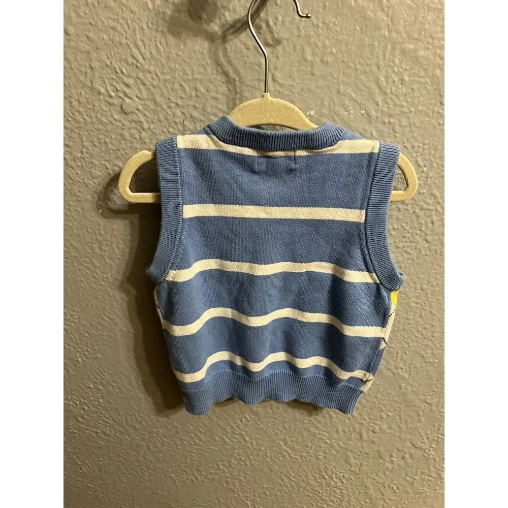 The Childrens Place‎ Boys Argylle Sweater Vest Size 12 Months